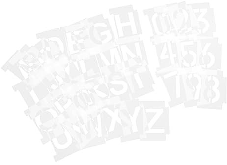 Operitacx 26 Buchstaben Und 10 Zahlen Malvorlagen Schablonen Set Für DIY Malen Und Basteln Wiederverwendbare Kunststoffschablonen Für Kreative Projekte Und Lernaktivitäten