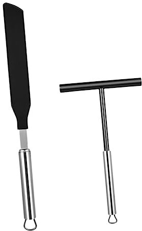 ABOOFAN Juego De Espátulas De Acero Inoxidable Herramientas Para Crepes y Panqueques Diseño Simple y
