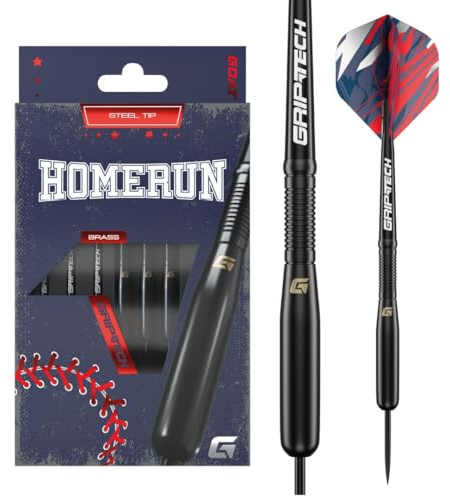 Goat - Homerun Brass Steeldarts, inkl. 3 Barrels, 3 Flights & 3 Schäfte