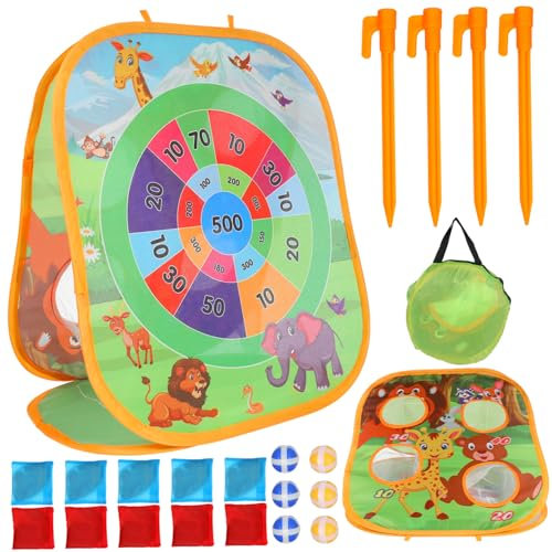 UPKOCH 1 Satz Sandsack-wurfspiel Junge Spiele Außen Werfen Chamäleon Sitzsack Faltbares Wurfbrettspiel Oxford-Stoff