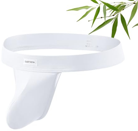 Casey Kevin String Tanga män | Stringlös herrstring | jockstrap män, A2-vit, L