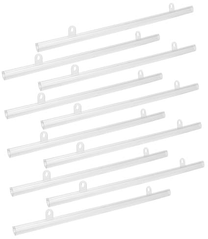 BESTOYARD Barra Porta Poster in Pvc 40 Cm Set 10 Pezzi Gancio Per Poster Scorrevole Supporto Stabile in Supermercati e Centri Commerciali