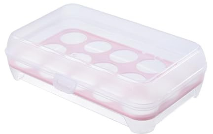 Haut d'oeuf portable 15 grilles Récipient multifonctionnel de stockage d'oeufs transparent pour la cuisine de réfrigérateur