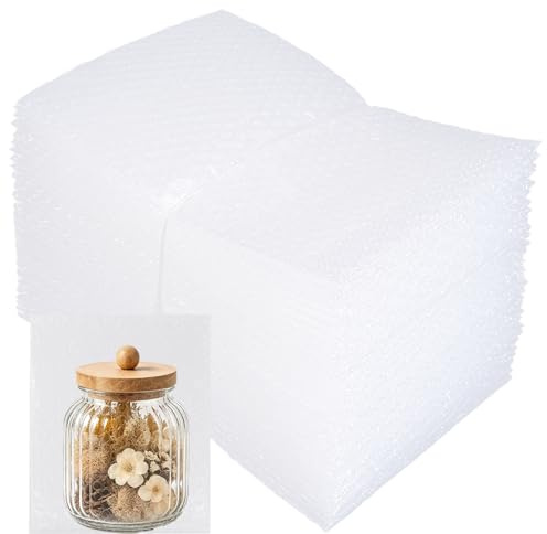 50Pcs Bubble Pouche Wrap, 8”x12” Bubble Bags for Shopping, Double Wall Bubble Cushioning Wrap Bags for Mailing Packing, Moving and Storage Fragile China Dishes Electronic Item
