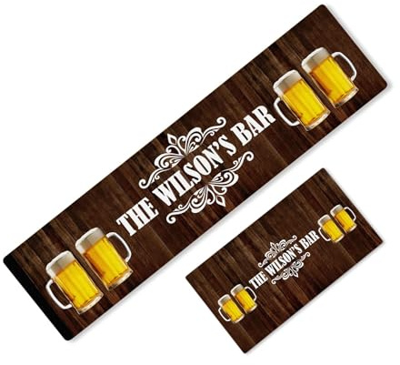 Personalised Any Text Bar Runner Beer Mat Label Ideal Pub Cafe Home Occasion 165 (41x23cm)
