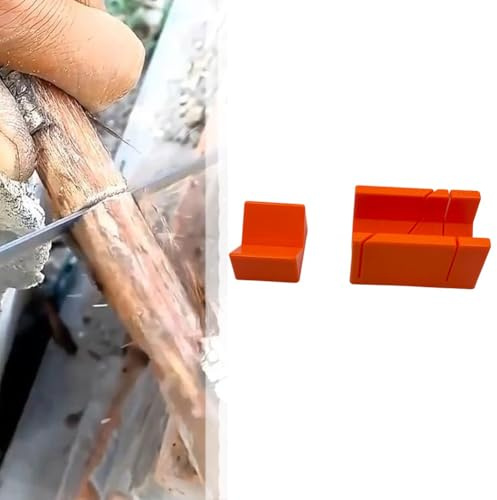 Mini boîte à onglets de précision pour le travail du bois avec gabarit de coupe d'angle de 45 ° et 90 ° pour la fabrication de cadres photo, aide à l'installation de garniture et outil de mesure de