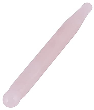Ejoyous Massaggio Al Quarzo Rosa Massaggio in Pietra Sul Viso Scheda Fatta di Quarzo Rosa Naturale Liscio Lucido per Massaggio Al Viso Accessura