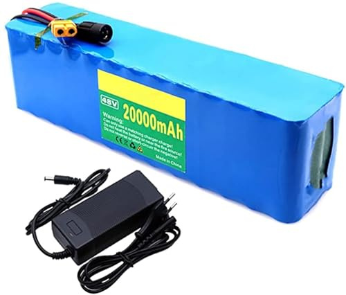 Batería de Bicicleta Eléctrica 48V 20Ah Batería Ebike 48V 20000MAh Paquete de batería con Cargador 48V Bicicleta Eléctrica Scooter para 200W 350W 500W 750W 1000W Motor 48V 20Ah