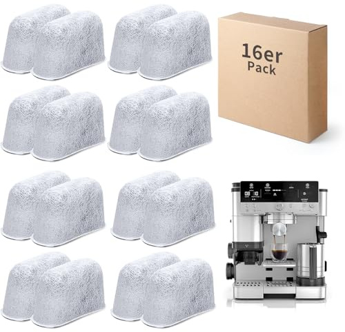 16 Stück Wasserfilter für Ninja Luxe Café Serie – Aktivkohle Ersatzfilter | Ersatz für Ninja Wasserfilter, Kaffeemaschine Zubehör für Mini, Mini Plus, Essential, Premier & Pro ES601EU ES701EU