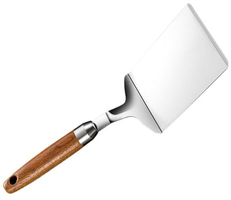 Uonlytech Spatola per Bistecca in Acciaio Inossidabile 304 Manico Ergonomico in Plastica Utensile da Cucina Professionale per Griglia e Barbecue Paletta per Pizza Adatta a Ristoranti e