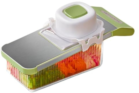 Vegetable Slicer - 6 in 1 Portable Multifunction Kitchen Tool with Container | Food Chopper and Slicer - For Kitchen Home Outdoor Camping Parties Carrot Tomato Burgers