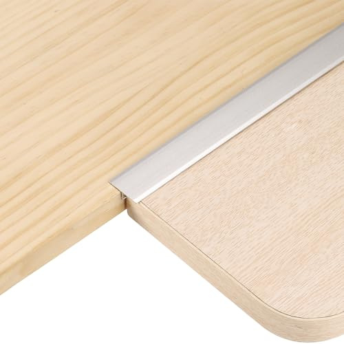QUARKZMAN 4Pcs 2.9ft x 0.79 Profilés De Transition En T Pour Sol, Bords En Alliage D'Aluminium Pour Revêtement De Sol Vinyle Joints Entre Lames De Parquet, Carrelage Et Intervalles.
