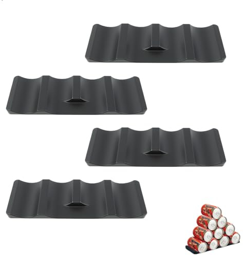 jinminamz Flaschenhalter Kühlschrank, 4 Stück flaschenregal kühlschrank universal, Stapelbar Kühlschrank Organizer Flaschen für Küche Speisekammer Kühlschrank, Schrank (Schwarz)