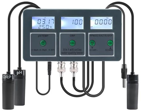 YFDGD Wassertester WiFi Tuya Smart PH ORP TDS EC SALZ S. G Temp CF Monitor Meter Online Aquarium Wasser Qualität Tester Daten Logger Controller Mehrzweck Genau Einfach