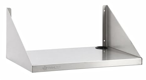 Mahlzeit Edelstahl Mikrowellenregal 60 x 45 cm mit Kabeldurchführung | Mikrowellen Regal, Regal Küche, Küchenregal Wand | Wandregal Küche, Küchenregal hängend, Kitchen Shelf, Wandregal Edelstahl
