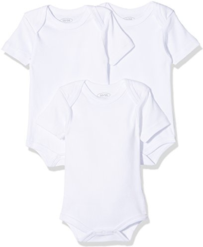 Playshoes Unisex barn småbarn multipack baby body, vit 1/4-arm 3-pack, 62-68