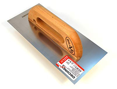 Schweizer Aufziehplatte Glättekelle 13x28cm Traufel Glattkelle Abzieher DECOREX