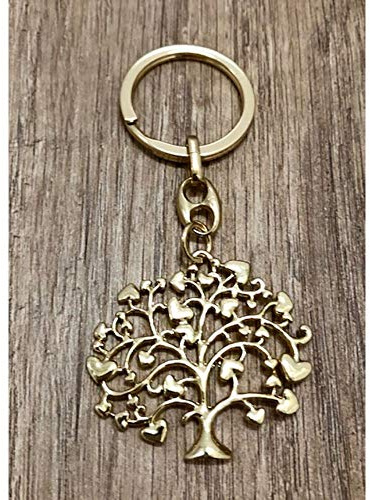 Subitodisponibile 10 PEZZI Portachiavi albero della vita colore oro BOMBONIERA
