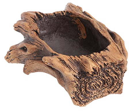 Xuniu Nachahmung Holz Blume Zement Pflanzgefäße für Sukkulenten Blumentöpfe Bonsai Decor - 16x9,5x6,5 cm
