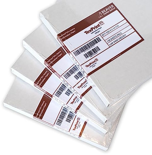 Beaver TexPrint DT Heavy -Replaces R- for Ricoh and Virtuoso All-Purpose High Release Sublimation Transfer for Dye Sublimation, SawGrass Approved Sublimation Paper, 110 Sheet Pack (8.5 x 11, Inches)