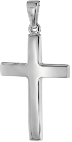 trendor Kreuz-Anhänger 24 mm Weißgold 14 Karat 585 75552