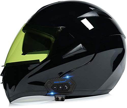 ZLYJ Casco Moto Modular, Casco Cara Completo, Casco Motocross Integral con Anti-Niebla Doble Visera, Abierto Cascos para Mujer Hombre Adultos, ECE Homologado C,XS