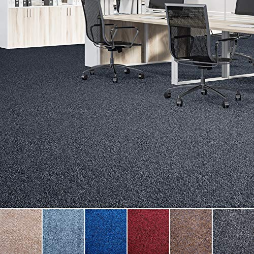 Floordirekt Nadelfilz-Teppich Malta | Bodenbelag aus Nadelvlies für Wohnraum und Büro | Kälteisolierend & trittschalldämmend | Viele Farben & Größen (200 x 100 cm, Anthrazit)