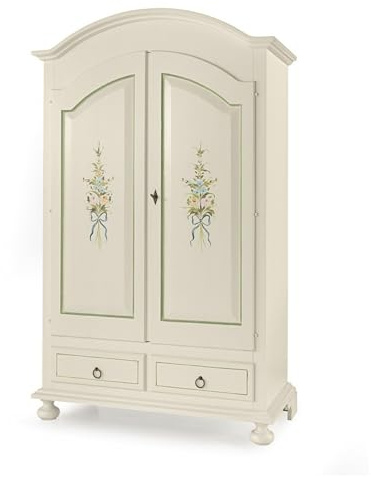 Mar.c.a. Design - Wochen-Kommode aus Pappelholz, Farbe Nussbaum dunkel Shabby Chic, Arte Povera Made in Italy, Möbel mit 4 + 2 geräumigen Schubladen - Maße: 63 x 37 x 98 cm