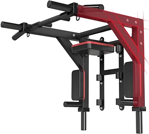 HAKENO Multifunctional Pull Up Bar Chin-Up Wall Mounted Home Gym Fitness Bar Dip Station for Indoor Home Exercise Dips Upper Body Fitness Workout Station
