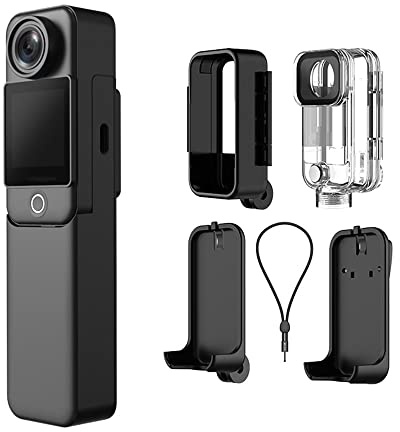 Camnoon Minicámara de acción 30 FPS 4K 5G/2,4 G WiFi, pantalla de control táctil dual de 6 ejes, antivibración, 30 m, impermeable, visión nocturna, batería extraíble con módulo de batería de 2800 mAh