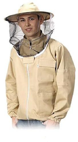 Adamek Ganzkörper ImkereiSweatshirt mit aufgeknöpftem Hut Kleidung Jaket Schutzanzug Imker Imkeranzug Ausrüstung (XXXL)