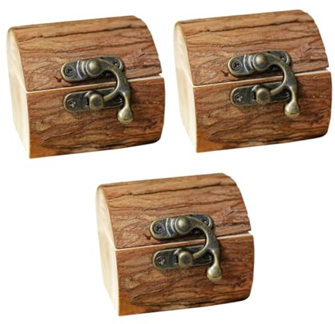 Holibanna 3 Stücke Box Schmuck Fall Holz Box Rinde Design Hochzeit Lagerung
