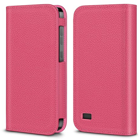 MEDMAX PU Leather Protective Case for Omnipod 5, Lightweight Protective Diabetic Storage Carrying Case for Omnipod 5 Device (Magenta)