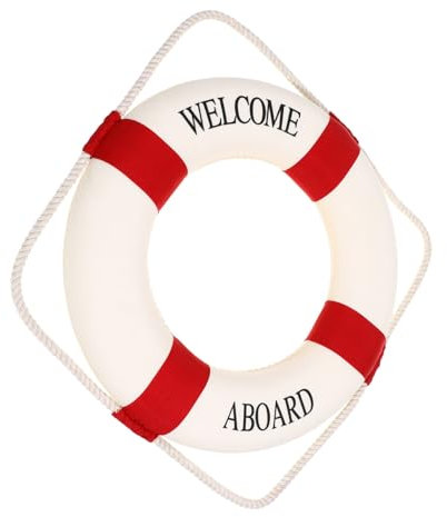 DECHOUS 2St Rettungsring Wanddekoration Lebensretter-Ring- Ornament Wohnkultur Rettungsring Dekorationen Beschreibung das Mittelmeer Wandschmuck Zubehör Wandbehang