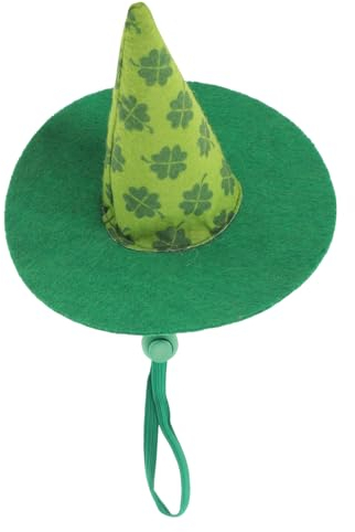 INOOMP Haustiermütze Hundemütze Katzenmütze St Patrick‘s Day Hundemütze St Patrick‘s Day Haustierkostüm Gestrickt Lustige Kopfbedeckung Bequemes Material Größenverstellbar Festlich