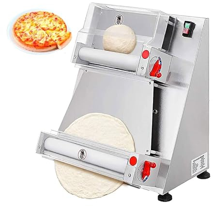 PASPRT Sfogliatrice Commerciale per Pasta per Pizza, pressa Automatica per Pasta da 30/40 cm, pressa per Pizza elettrica da 600 W, Macchina per Pasta, 5 Secondi/Impasto (40cm)