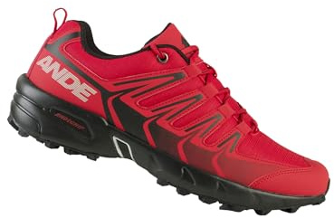 Ande New Tour EVO, Zapatillas para Carreras de montaña Unisex Adulto, Rojo y Negro, 43 EU