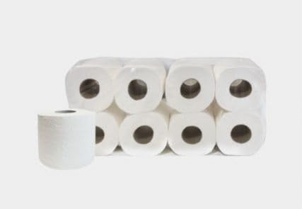 64 Rollen Basic Toilettenpapier, 2-lagig, natur, Recycling, 9,5 x 11,0 cm, 250 Blatt/Rolle