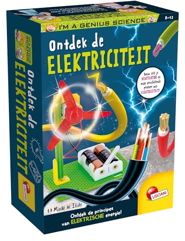 Lisciani - Jag är ett geni - Scienza Pocket - Upptäck elektrisk energi - Bygg din egen fläkt - För barn från 8 år - Säkert och pedagogiskt kit - Holländsk version