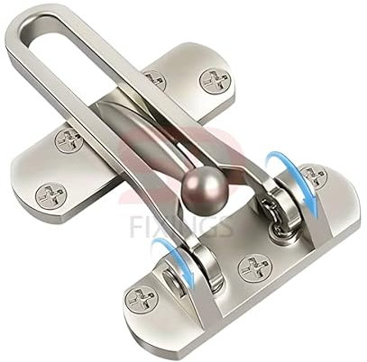 Front Door Security Chain Lock, Reinforcement Swing Bar Door Guard, Door Bar Restrictor, Latch Restrictor to Prevent Forceful Entry (Pack 2)