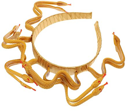 Mikinona Schlangenkopf Stirnband Simulation Medusa Kopfschmuck Horror Haarreifen Cosplay Requisit Party Accessoire Leicht Tragbar Langlebig
