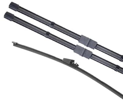 HDHCSCAGH Auto Wischer Für VW Für Polo Für Vivo Mk4 9N 2002-2009 Vorne Hinten Fenster Wischer Blades Set Auto Scheibenwischer Vorne Und Hinten Scheibenwischer 3X Scheibenwischer(LHD)