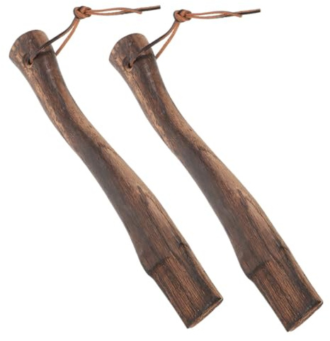 Yardenfun 2pcs Wooden Axe Handle Replacement Non-Skid Axe Grip for Firewood Cutting and Camping for Outdoor Use Practical and Comfortable Design