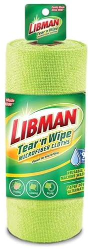 Libman Paños de rasgar y Limpiar, Rollo de 15 paños