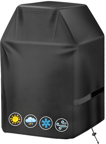 BBQ Cover 77x67x110cm, Barbecue Covers, BBQ Covers Waterproof, 30 inch Small Gas Grill Cover with Adjustable Straps, Oxford Fabric Rip-Proof & Windproof Anti-UV