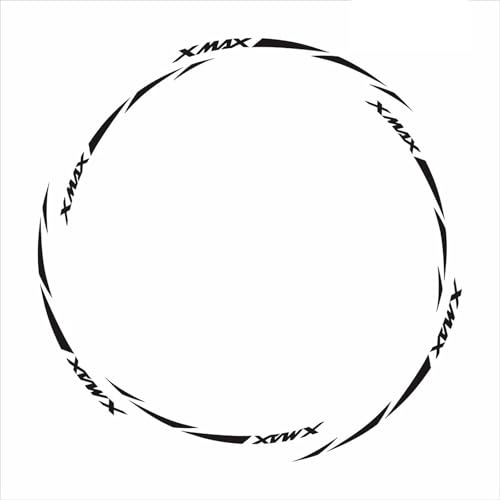 YOUZKA Felgenband Motorradaufkleber Für Y&amaha Xmax 300 125 250 400 Xmax300 Xmax400 Xmax250 2019–2021 Felgenaufkleber(Schwarz)