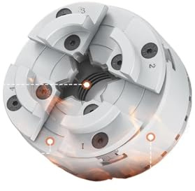 KP965 Metal Lathe Chuck 4 Jaws 3.75 Diameter with 5 Jaws Self Centering Tooling Accessory