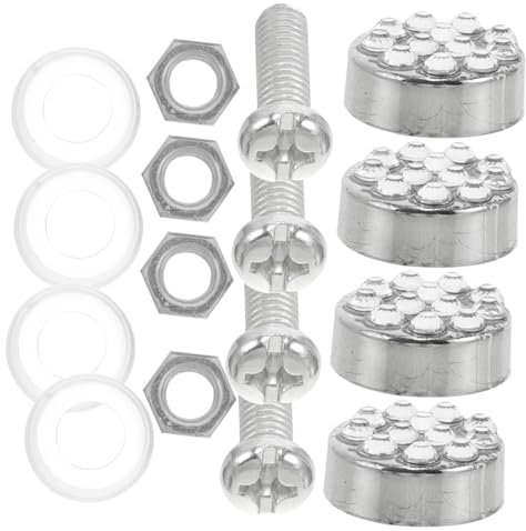 ULTECHNOVO 1ensemble Vis Et Clips De Fixation De Plaques Immatriculation Anti- Accessoires De pour Voitures Couleur Blanche