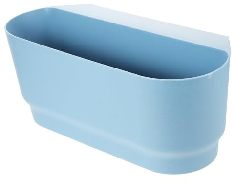 ifundom Jardinière Suspendue pour Balcon et Rambarde, Pot de Fleurs Carré Grand Format, Plastique Résistant aux Intempéries, Bleu, Jardinière Décorative Extérieure pour Terrasse et Jardin