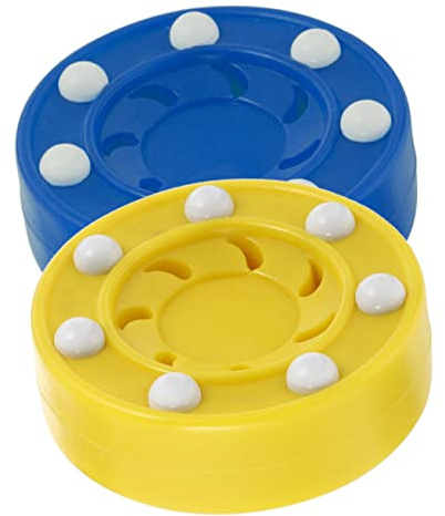 EXAOMBLE 2 Stück Eishockey Pucks Aus Abs Kunststoff Hoher Härtegrad Glatte Oberfläche rutschfest Trainingspucks Für Kinder Und Erwachsene Indoor Und Outdoor Hockey Zubehör